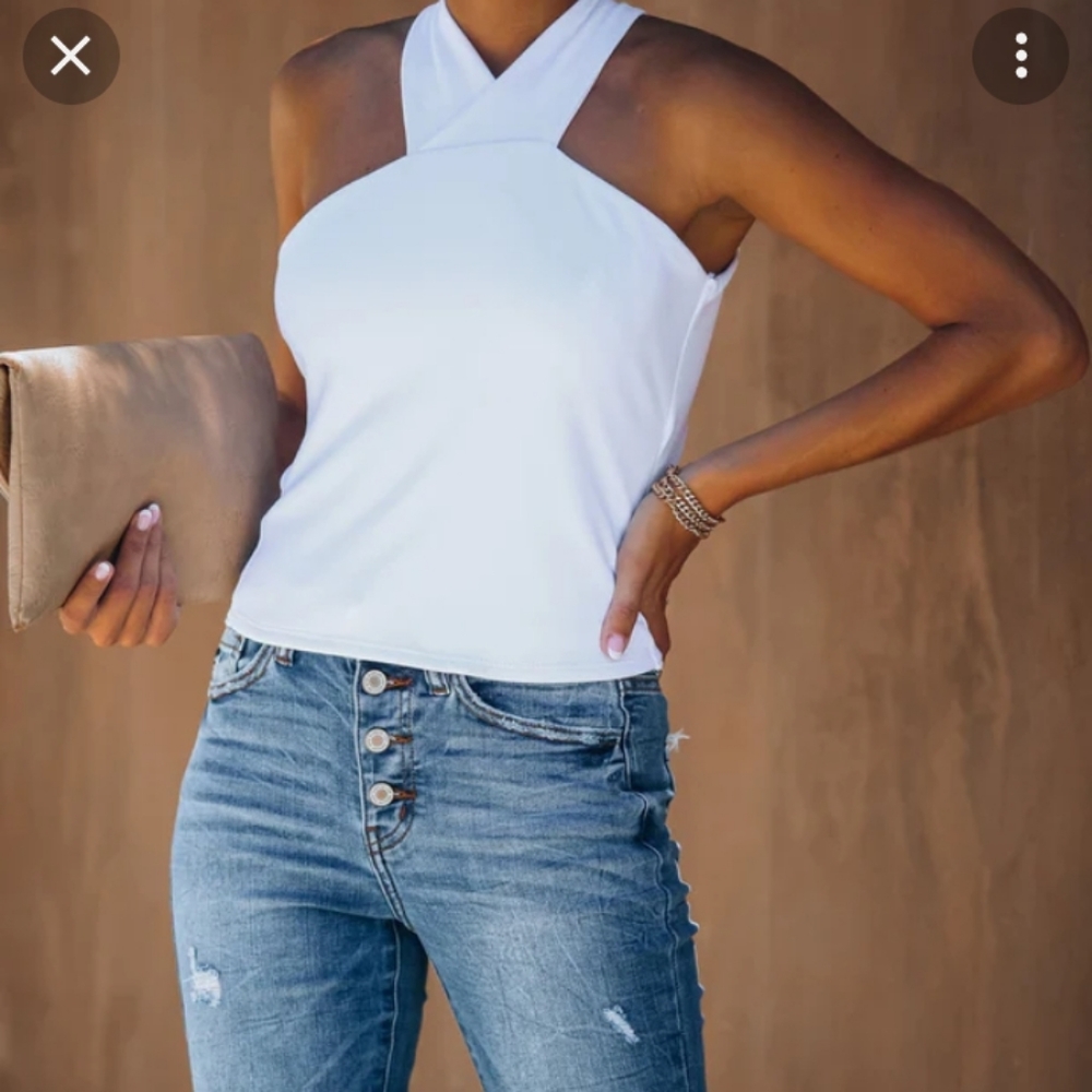 Vici White Halter Top